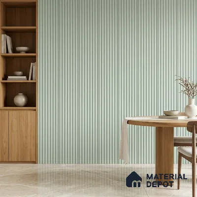 Ash Grey Plain Colour Look PN 03358 8 ft x 4 inch Charcoal Panel - 11 mm | Suitable for Feature Wall, TV Unit & Living Room | Width is Subjected to 5% Variation