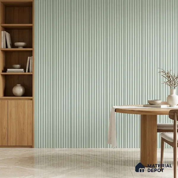 Ash Grey Plain Colour Look PN 03358 8 ft x 4 inch Charcoal Panel - 11 mm | Suitable for Feature Wall, TV Unit & Living Room | Width is Subjected to 5% Variation