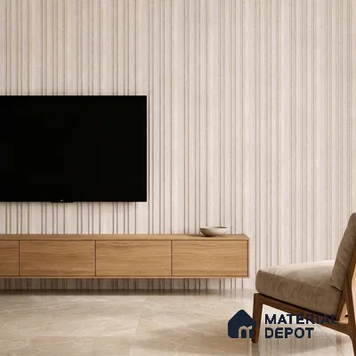 Dove Grey Plain Colour Look PN 03365 8 ft x 4.8 inch Charcoal Panel - 11 mm | Suitable for Feature Wall, TV Unit & Living Room | Width is Subjected to 5% Variation