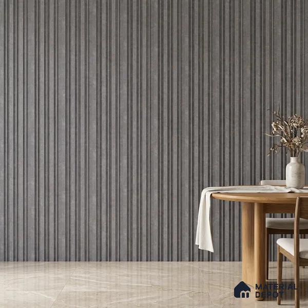 Silver Grey Cement Look PN 03366 8 ft x 4.8 inch Charcoal Panel - 11 mm | Suitable for Feature Wall, TV Unit & Living Room | Width is Subjected to 5% Variation