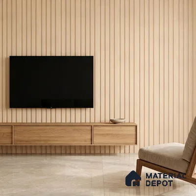 Wooden Look PN 03397 9.5 ft x 4.8 inch Charcoal Panel - 11 mm | Suitable for Feature Wall, TV Unit & Living Room | Width is Subjected to 5% Variation