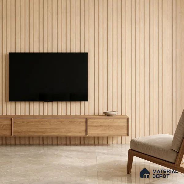 Wooden Look PN 03397 9.5 ft x 4.8 inch Charcoal Panel - 11 mm | Suitable for Feature Wall, TV Unit & Living Room | Width is Subjected to 5% Variation
