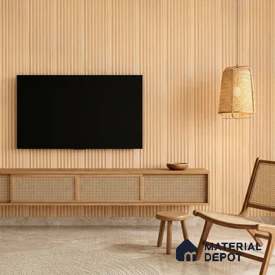 Wooden Look PN 03398 9.5 ft x 4.8 inch Charcoal Panel - 11 mm | Suitable for Feature Wall, TV Unit & Living Room | Width is Subjected to 5% Variation