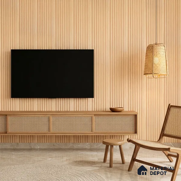 Wooden Look PN 03398 9.5 ft x 4.8 inch Charcoal Panel - 11 mm | Suitable for Feature Wall, TV Unit & Living Room | Width is Subjected to 5% Variation