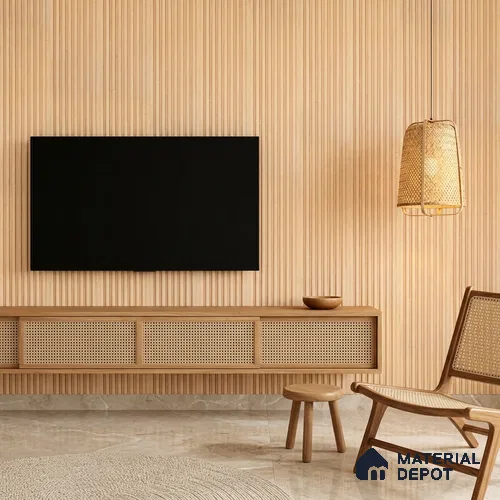 Wooden Look PN 03398 9.5 ft x 4.8 inch Charcoal Panel - 11 mm | Suitable for Feature Wall, TV Unit & Living Room | Width is Subjected to 5% Variation