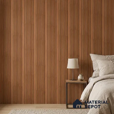 Wooden Look PN 03399 9.5 ft x 4.8 inch Charcoal Panel - 11 mm | Suitable for Feature Wall, TV Unit & Living Room | Width is Subjected to 5% Variation