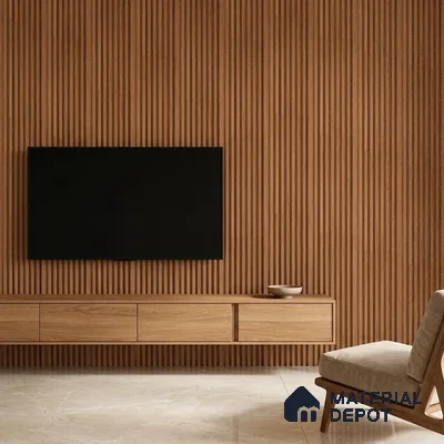 Wooden Look PN 03399 9.5 ft x 4.8 inch Charcoal Panel - 11 mm | Suitable for Feature Wall, TV Unit & Living Room | Width is Subjected to 5% Variation