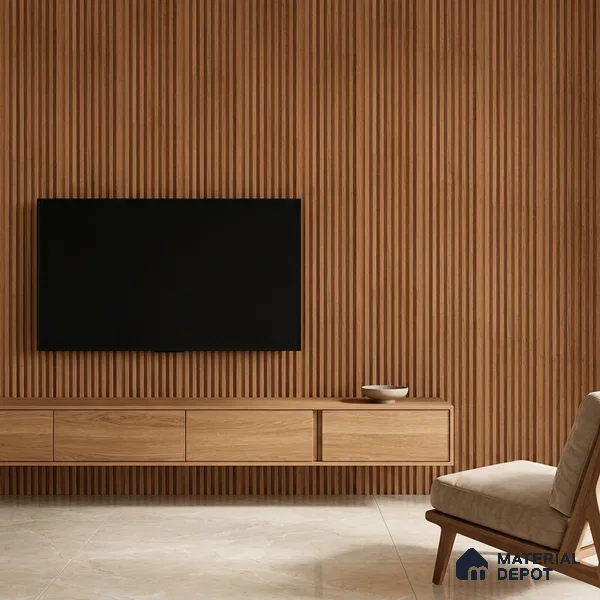 Wooden Look PN 03399 9.5 ft x 4.8 inch Charcoal Panel - 11 mm | Suitable for Feature Wall, TV Unit & Living Room | Width is Subjected to 5% Variation