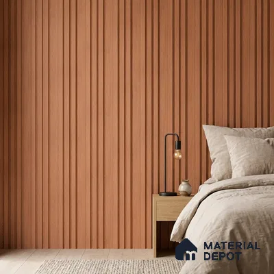 Wooden Look PN 03400 9.5 ft x 4.8 inch Charcoal Panel - 11 mm | Suitable for Feature Wall, TV Unit & Living Room | Width is Subjected to 5% Variation