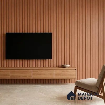 Wooden Look PN 03400 9.5 ft x 4.8 inch Charcoal Panel - 11 mm | Suitable for Feature Wall, TV Unit & Living Room | Width is Subjected to 5% Variation