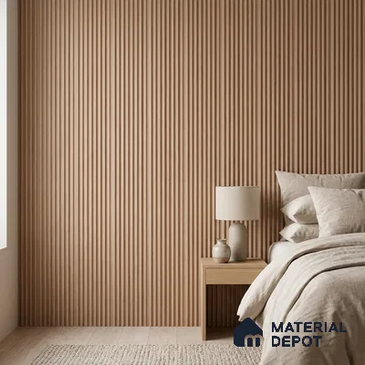 Wooden Look PN 03420 8 ft x 4.8 inch Charcoal Panel - 11 mm | Suitable for Feature Wall, TV Unit & Living Room | Width is Subjected to 5% Variation