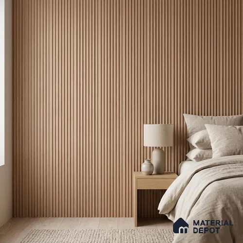 Wooden Look PN 03420 8 ft x 4.8 inch Charcoal Panel - 11 mm | Suitable for Feature Wall, TV Unit & Living Room | Width is Subjected to 5% Variation