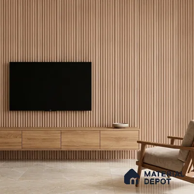 Wooden Look PN 03420 8 ft x 4.8 inch Charcoal Panel - 11 mm | Suitable for Feature Wall, TV Unit & Living Room | Width is Subjected to 5% Variation