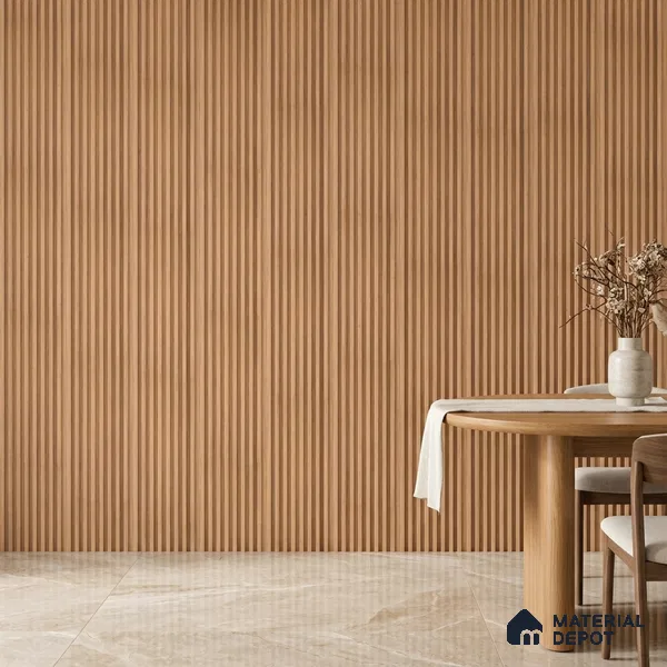 Wooden Look PN 03422 8 ft x 4.8 inch Charcoal Panel - 11 mm | Suitable for Feature Wall, TV Unit & Living Room | Width is Subjected to 5% Variation