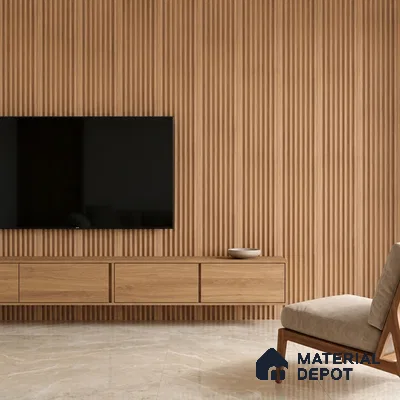 Wooden Look PN 03422 8 ft x 4.8 inch Charcoal Panel - 11 mm | Suitable for Feature Wall, TV Unit & Living Room | Width is Subjected to 5% Variation