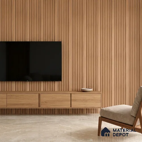 Wooden Look PN 03422 8 ft x 4.8 inch Charcoal Panel - 11 mm | Suitable for Feature Wall, TV Unit & Living Room | Width is Subjected to 5% Variation