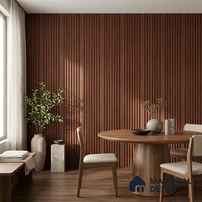 Wooden Look PN 03518 9.5 ft x 4.9 inch Charcoal Panel - 11 mm | Suitable for Feature Wall, TV Unit & Living Room | Width is Subjected to 5% Variation
