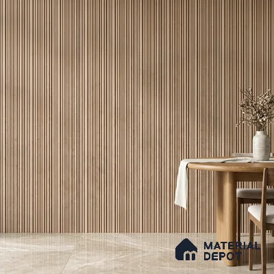 Cappuccino Beige Plain Colour Look PN 03540 9.5 ft x 4.7 inch Charcoal Panel - 12 mm | Suitable for Feature Wall, TV Unit & Living Room | Width is Subjected to 5% Variation