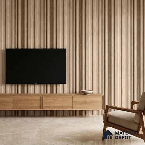Cappuccino Beige Plain Colour Look PN 03540 9.5 ft x 4.7 inch Charcoal Panel - 12 mm | Suitable for Feature Wall, TV Unit & Living Room | Width is Subjected to 5% Variation
