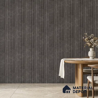Cappucino Brown Marble Look PN 03542 9.5 ft x 4.7 inch Charcoal Panel - 12 mm | Suitable for Feature Wall, TV Unit & Living Room | Width is Subjected to 5% Variation