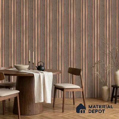 Wooden Look PN 03552 9.5 ft x 4.7 inch Charcoal Panel - 12 mm | Suitable for Feature Wall, TV Unit & Living Room | Width is Subjected to 5% Variation