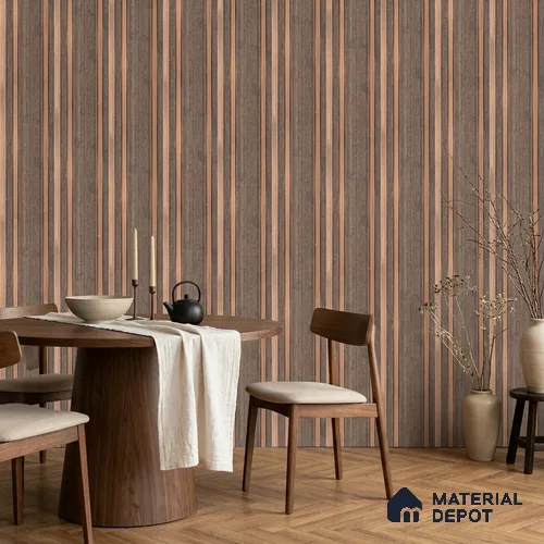 Wooden Look PN 03552 9.5 ft x 4.7 inch Charcoal Panel - 12 mm | Suitable for Feature Wall, TV Unit & Living Room | Width is Subjected to 5% Variation