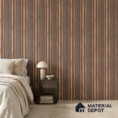 Wooden Look PN 03552 9.5 ft x 4.7 inch Charcoal Panel - 12 mm | Suitable for Feature Wall, TV Unit & Living Room | Width is Subjected to 5% Variation