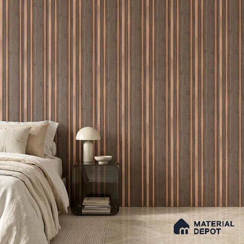 Wooden Look PN 03552 9.5 ft x 4.7 inch Charcoal Panel - 12 mm | Suitable for Feature Wall, TV Unit & Living Room | Width is Subjected to 5% Variation