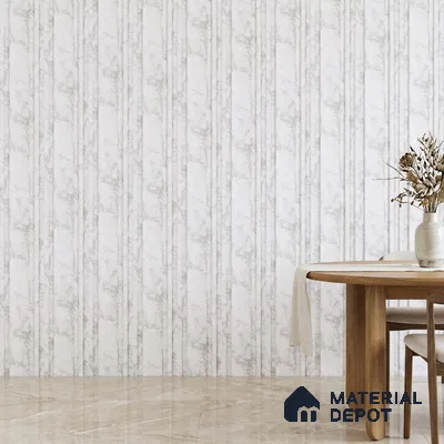 Dove Grey Marble Look PN 03555 9.5 ft x 4.7 inch Charcoal Panel - 12 mm | Suitable for Feature Wall, TV Unit & Living Room | Width is Subjected to 5% Variation
