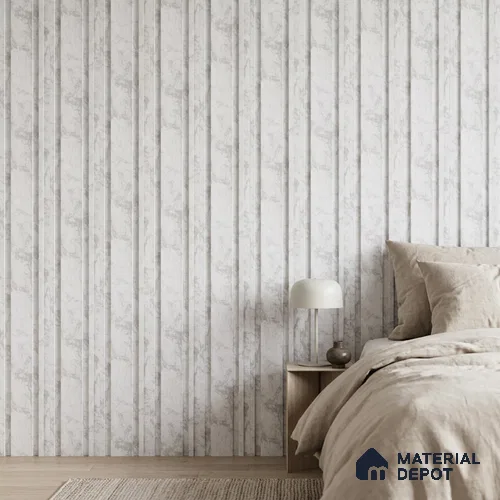 Dove Grey Marble Look PN 03555 9.5 ft x 4.7 inch Charcoal Panel - 12 mm | Suitable for Feature Wall, TV Unit & Living Room | Width is Subjected to 5% Variation