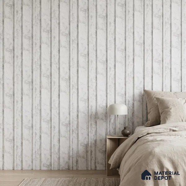 Dove Grey Marble Look PN 03555 9.5 ft x 4.7 inch Charcoal Panel - 12 mm | Suitable for Feature Wall, TV Unit & Living Room | Width is Subjected to 5% Variation