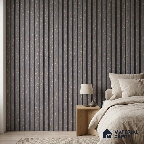 Silver Grey Luxury Look PN 03558 9.5 ft x 4.8 inch Charcoal Panel - 11 mm | Suitable for Feature Wall, TV Unit & Living Room | Width is Subjected to 5% Variation