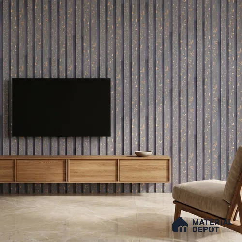 Silver Grey Luxury Look PN 03558 9.5 ft x 4.8 inch Charcoal Panel - 11 mm | Suitable for Feature Wall, TV Unit & Living Room | Width is Subjected to 5% Variation