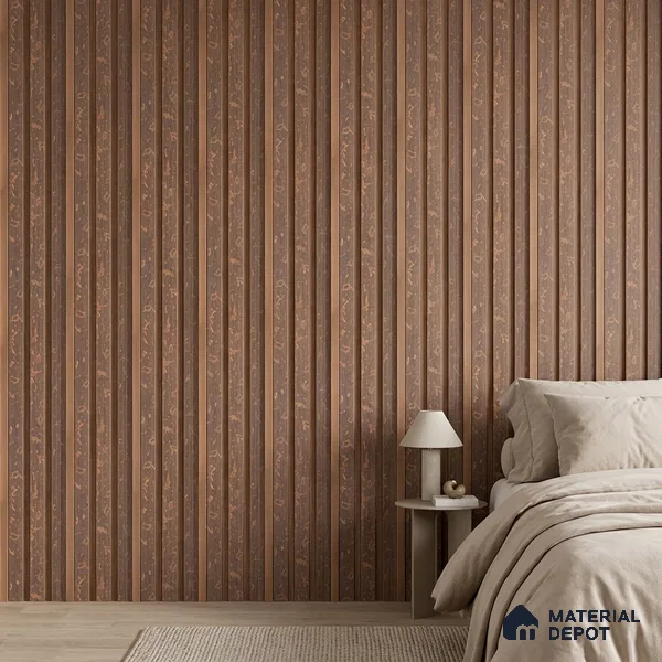 Mocha Brown Luxury Look PN 03560 9.5 ft x 4.8 inch Charcoal Panel - 11 mm | Suitable for Feature Wall, TV Unit & Living Room | Width is Subjected to 5% Variation