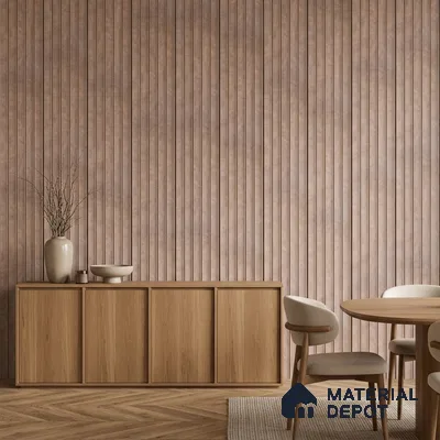 Mocha Brown Leather Look PN 04182 8 ft x 6.2 inch Charcoal Panel - 6 mm | Suitable for Feature Wall, TV Unit & Living Room | Width is Subjected to 5% Variation