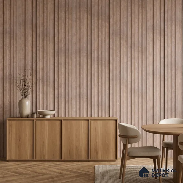Mocha Brown Leather Look PN 04182 8 ft x 6.2 inch Charcoal Panel - 6 mm | Suitable for Feature Wall, TV Unit & Living Room | Width is Subjected to 5% Variation