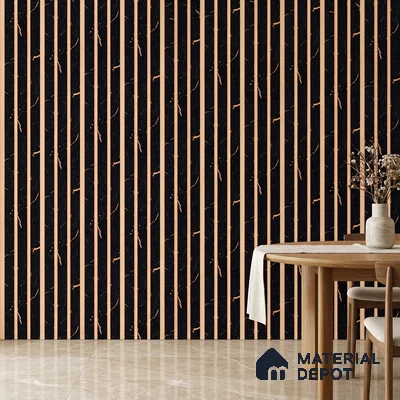 Onyx Black Marble Look PN 05539 9.5 ft x 6 inch Charcoal Panel - 7 mm | Suitable for Feature Wall, TV Unit & Living Room | Width is Subjected to 5% Variation