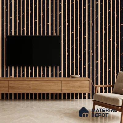 Onyx Black Marble Look PN 05539 9.5 ft x 6 inch Charcoal Panel - 7 mm | Suitable for Feature Wall, TV Unit & Living Room | Width is Subjected to 5% Variation