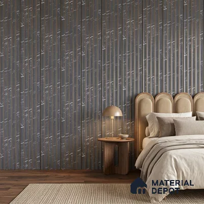 Dark Grey Marble Look PN 05543 8 ft x 6 inch Charcoal Panel - 7 mm | Suitable for Feature Wall, TV Unit & Living Room | Width is Subjected to 5% Variation
