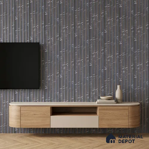 Dark Grey Marble Look PN 05543 8 ft x 6 inch Charcoal Panel - 7 mm | Suitable for Feature Wall, TV Unit & Living Room | Width is Subjected to 5% Variation