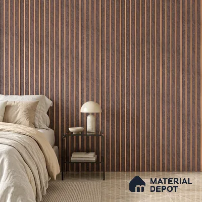 Cappucino Brown Stone Look PN 05546 8 ft x 6 inch Charcoal Panel - 7 mm | Suitable for Feature Wall, TV Unit & Living Room | Width is Subjected to 5% Variation