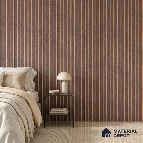 Cappucino Brown Stone Look PN 05546 8 ft x 6 inch Charcoal Panel - 7 mm | Suitable for Feature Wall, TV Unit & Living Room | Width is Subjected to 5% Variation