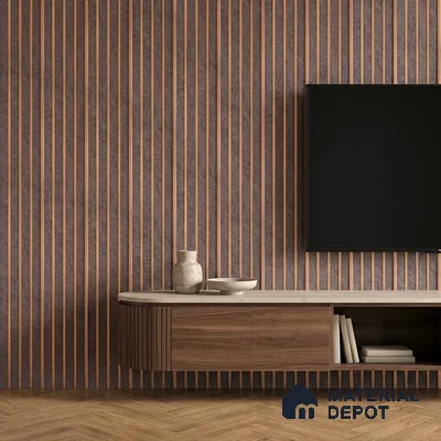 Cappucino Brown Stone Look PN 05546 8 ft x 6 inch Charcoal Panel - 7 mm | Suitable for Feature Wall, TV Unit & Living Room | Width is Subjected to 5% Variation