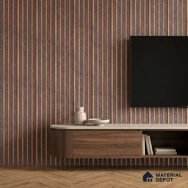 Cappucino Brown Stone Look PN 05546 8 ft x 6 inch Charcoal Panel - 7 mm | Suitable for Feature Wall, TV Unit & Living Room | Width is Subjected to 5% Variation