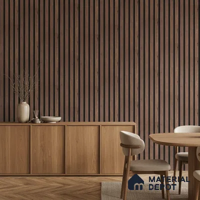 Wooden Look PN 05547 8 ft x 6 inch Charcoal Panel - 7 mm | Suitable for Feature Wall, TV Unit & Living Room | Width is Subjected to 5% Variation