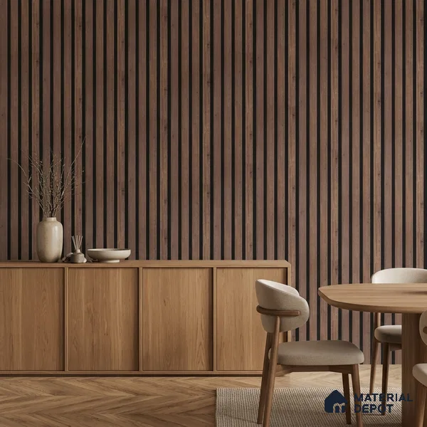 Wooden Look PN 05547 8 ft x 6 inch Charcoal Panel - 7 mm | Suitable for Feature Wall, TV Unit & Living Room | Width is Subjected to 5% Variation
