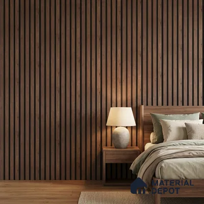Wooden Look PN 05547 8 ft x 6 inch Charcoal Panel - 7 mm | Suitable for Feature Wall, TV Unit & Living Room | Width is Subjected to 5% Variation