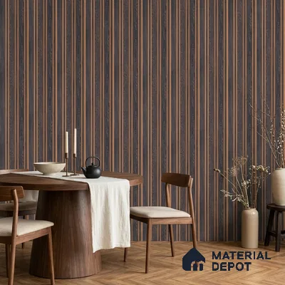 Wooden Look PN 05550 8 ft x 6 inch Charcoal Panel - 7 mm | Suitable for Feature Wall, TV Unit & Living Room | Width is Subjected to 5% Variation