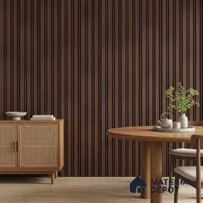 Wooden Look PN 05551 8 ft x 6 inch Charcoal Panel - 7 mm | Suitable for Feature Wall, TV Unit & Living Room | Width is Subjected to 5% Variation