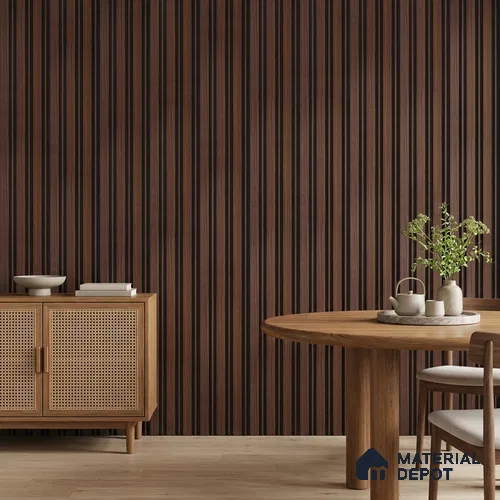 Wooden Look PN 05551 8 ft x 6 inch Charcoal Panel - 7 mm | Suitable for Feature Wall, TV Unit & Living Room | Width is Subjected to 5% Variation